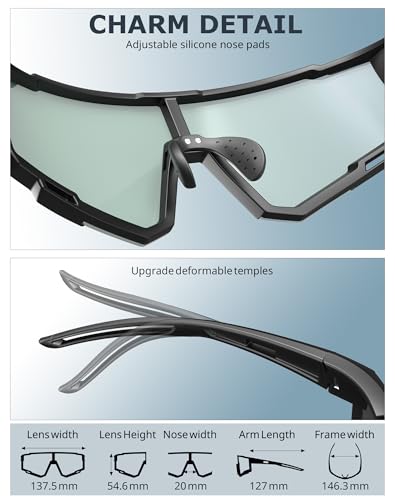 KALIYADI Sports Sunglasses-Men Polarized-Mens-Sunglasses Women: Running Sun Glasses with UV400 for Fishing Cycling