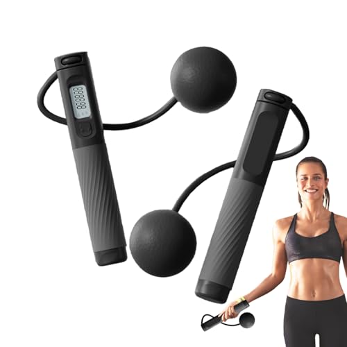 Skipping Rope - Weighted Speed Jump Rope for Fitness with Digital Counter Display, Professional Skipping Equipment for Ind...