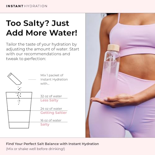 Instant Hydration Electrolytes Powder Packets - Watermelon Electrolyte Drink Mix - Zero Sugar - Keto, Vegan, Gluten-Free, ...