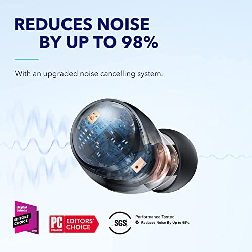 Soundcore by Anker Space A40 Adaptive Active Noise Cancelling Wireless Earbuds, Reduce Noise by Up to 98%, Ultra Long 50H ...