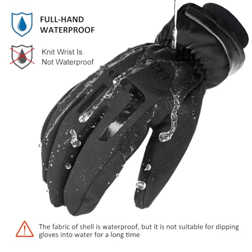FIDESTE -40℉ Waterproof Winter Thermal Gloves-3M Thinsulate Windproof Touch Screen Warm Gloves-for Driving Cycling-for Wom...