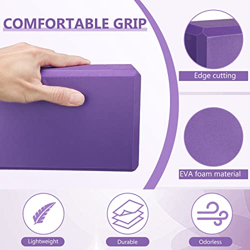 10 Pcs Yoga Blocks Eva Foam Blocks Supportive Yoga Brick Soft Non Slip Gymnastic Blocks Lightweight Dance Blocks for Stret...