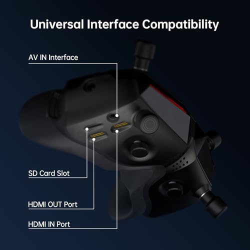 CADDXFPV Walksnail Avatar HD FPV Goggles X – 1080p Ultra-Wide Screen, 50° FOV, Head Tracking, Immersive Flight Experience,...