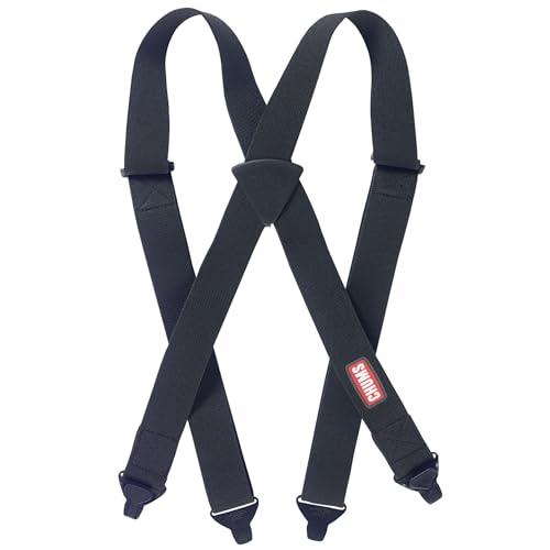 Chums Ski Suspenders for Men & Women - Heavy Duty Support Adjustable Elastic Mens Suspenders w/Pant Clips that Won't Tear