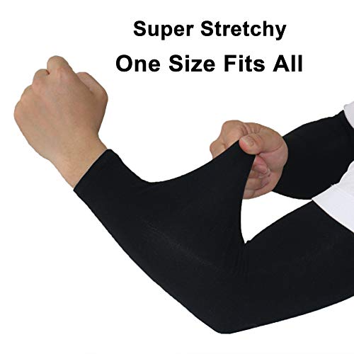 PFFY 2 & 4 Pairs UV Protection Cooling Arm Sleeves for Men and Women UPF 50 Sun Sleeve
