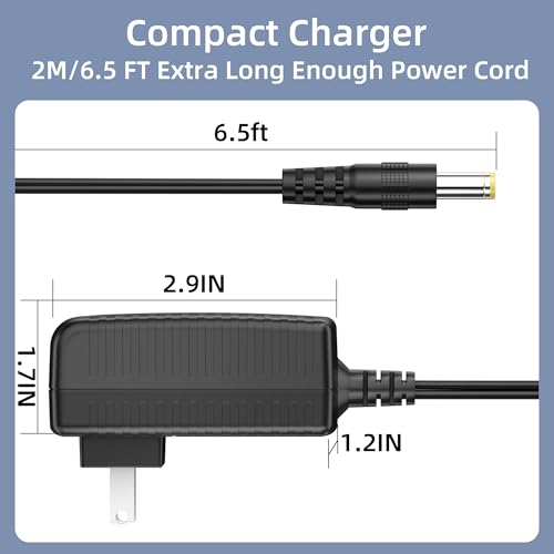 TEVSINPO 24V 1A Replacement Charger Compatible with Legiral Le3 Le6 Le9 Le11 Portable Massage Gun AC DC Adapter