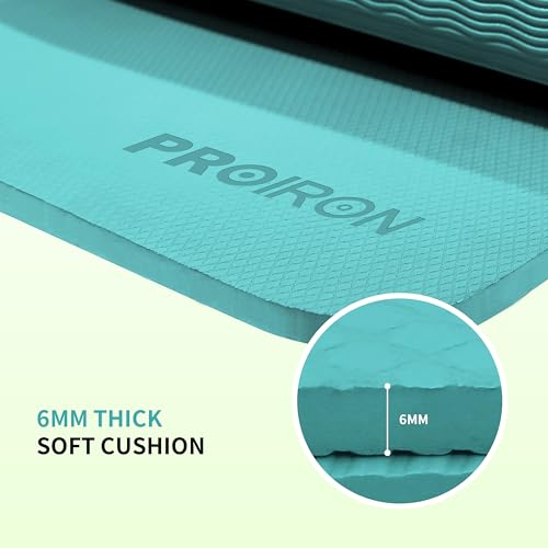 PROIRON Foldable Yoga Mat 0.24"/0.16" for Home Workout & Travel, Non Slip Travel Yoga Mats with Carry Bag, Packable Yoga M...