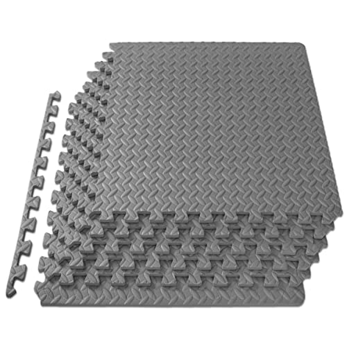 ProsourceFit Puzzle Exercise Mat ½ in, EVA Interlocking Foam Floor Tiles for Home Gym, Mat for Home Workout Equipment, Flo...