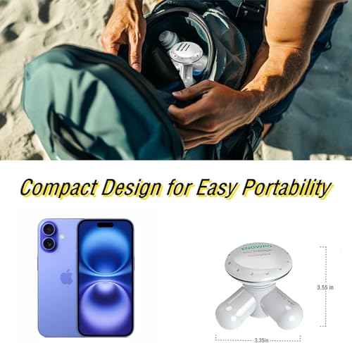 ENOWPO Handheld Mini Massager Hand Held Full Body Personal Massager Percussion Muscle Pain Relief for Neck, Back, Shoulde...