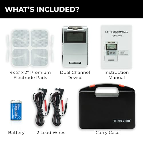 TENS 7000 Digital TENS Unit with Accessories - Muscle Stimulator Machine for Back Pain Relief, Sciatica, Neck, Nerve, Shou...