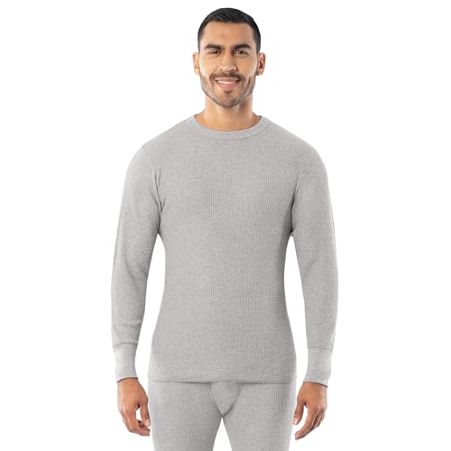 Indera Men's Heavyweight Cotton Waffle Thermal Underwear Crew Top