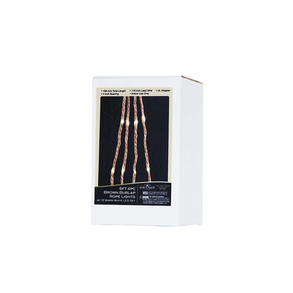 Kurt S. Adler Ul2308 Brown Light Set - 6Ft Decorative String Lights