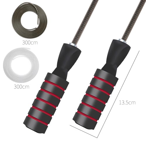 Tofeer Skipping Rope, Adjustable Jump Rope for All Ages Men Women Kids Adults Suitable for Gym School Sports Outdoor and F...