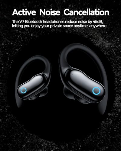 GNMN Active Noise Cancelling Ear Buds Wireless Earbuds 96hrs Playback Bluetooth Headphones Dual Battery Display Stereo Bas...