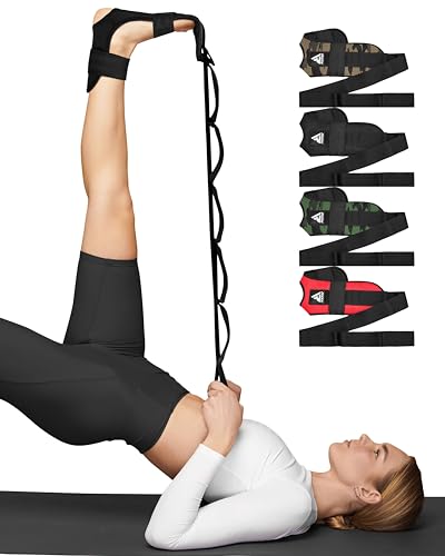 RDX Yoga Stretching Strap, Ankle Ligament Stretcher Belt with Loops Ligament Stretch Band, Fitness Leg Stretcher for Plant...