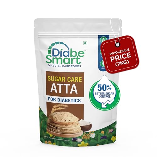 Diabesmart Sugar Care Atta 2 Kg | 50% Better Sugar Control | Low Gi Multigrain Atta For Sugar Release Control | Tested On Diabet