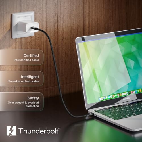 CalDigit Thunderbolt 5 Pro Active Braided Cable - 120Gbps 240W Power Delivery, Compatible with Thunderbolt 3, 4, USB4 Type...