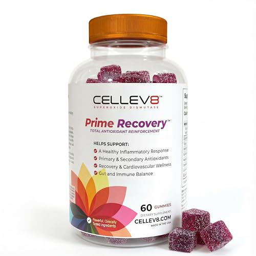 Cellev8 Prime Recovery Joint & Muscle Recovery Gummies - 60 Count - Antioxidant Cellular Health, Daily Energy, Wellness, S...