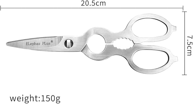 Kitchen Shears Heavy Duty Kitchen Scissors,All Purpose Come Apart Blade Made with All Stainless Steel, Food Scissors for Meat/Vegetables/BBQ/Fish/Spices/Herbs, Silvery