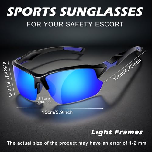 GGSTDDUP 4 PACK Polarized Sport Sunglasses for Women Men UV Protection,Running Cycling Fishing Sunglasses Outdoor