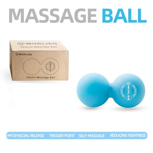 MURLIEN Peanut Massage Ball, Double Lacrosse Ball for Myofascial Release, Trigger Point Therapy, Muscle Relief, Acupoint M...