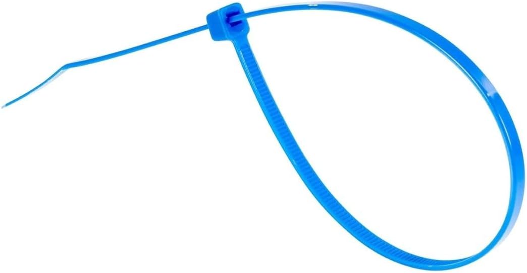 GTSE 6 Inch Blue Zip Ties, 100 Pack, 40lb Strength, UV Resistant Strong Nylon Cable Ties, Self-Locking 6" Tie Wraps