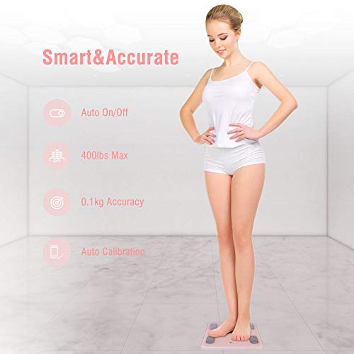 himaly Body Fat Scale Smart BMI Scale Digital Bathroom Wireless Weight Scale, Body Composition Analyzer with Smartphone Ap...