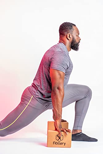 Fitillery Yoga Block, Resilient Material, Easy to Grip, Comfortable Edges - 2 PACK