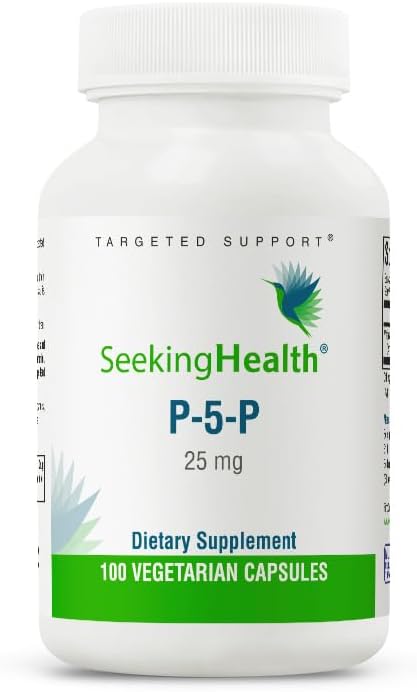 Seeking Health P-5-P, Pyridoxal-5-Phosphate, P5P to Support Healthy Cognitive Function, Immune System and Metabolism Support, Vegan and Vegetarian (100 Capsules)