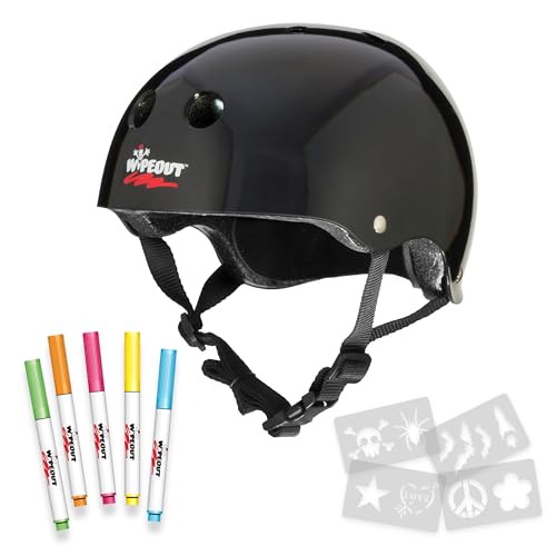Wipeout Dry Erase Kids Helmet – Ideal for Bike, Skate, Scooter, in-Line Skating and Rollerblading