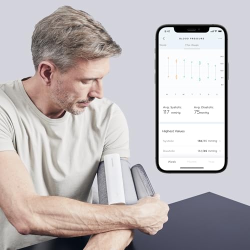 Withings BPM Connect - Digital Blood Pressure Cuff & Heart Rate Monitor - Blood Pressure Machine Arm Cuff, FDA Cleared, FS...