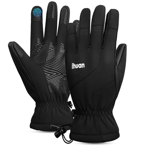 ihuan Ski Snow Winter Gloves Women Men Waterproof-Cold Weather Warm Thermal Touch Screen, Driving Hiking Motorcycle Cycling