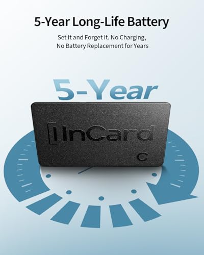 Wallet Tracker Card for iOS & Android, 5-Year Battery Life, Air Tracker Tag with Ultra-Slim Design, Works with Apple Find ...