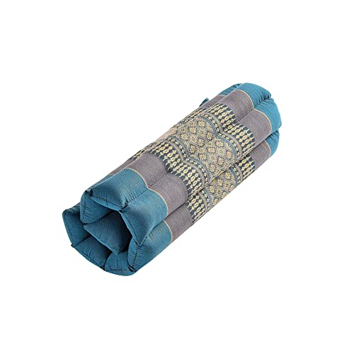 Zafuko Rollable Cushion - Organic Kapok Filling, use Rolled or Flat for Yoga and Meditation, Lightweight, Great car or sea...