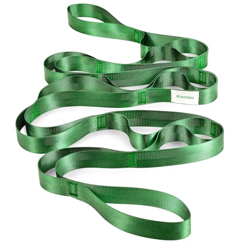 Kiemeu Stretch Strap With Loops For Physical Therapy, Yoga Straps For Stretching With Loops, Non-elastic Leg Straps For Kn...