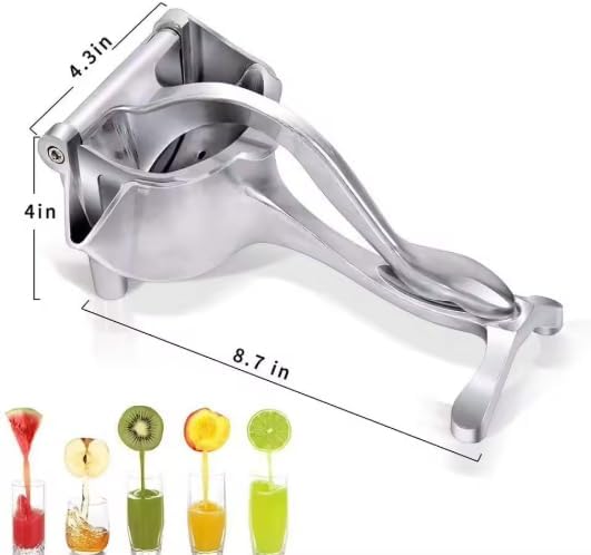 2-Pack Heavy Duty Manual Juicer, Aluminum Alloy Hand Juicer Squeezer with Ergonomically Designed Handle, 0.6L Capacity for Lemon, Orange, Grapefruit - Easy to Clean