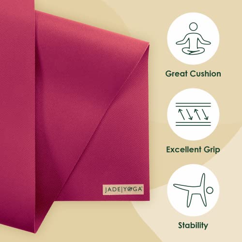 JadeYoga Harmony Yoga Mat - Durable & Thick Gym Fitness Mat, Non-Slip Natural Rubber Yoga Mat - Home Exercise & Stretching...