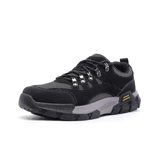 AMAPO Hiking Shoes for Men, Lightweight Breathable Outdoor Trekking and Trail Sneakers Medium and Wide Width
