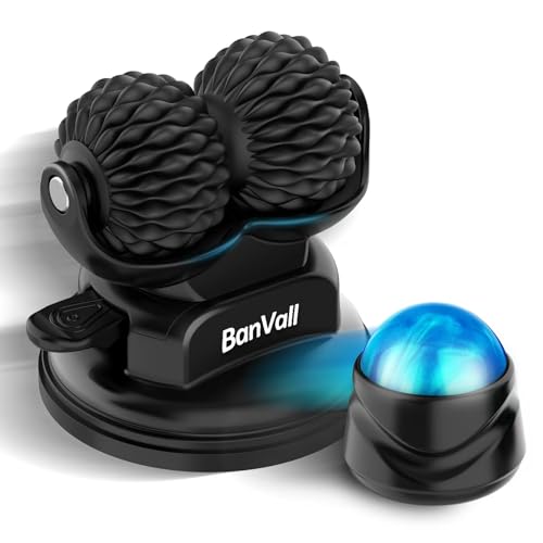 BanVall Roller Massage Ball Set for Myofascial Release,Muscles Deep Tissue Massage,Lymphatic Drainage,Wall Mountable Sucti...