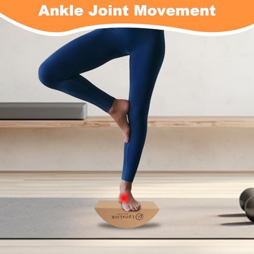 2 Pack Half-Moon Calf Stretcher | Foot Stretcher for Plantar Fasciitis, Cork Yoga Block, Foot & Leg Muscle Stretching - Id...