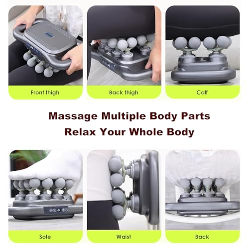 nektron 16-Head Massage Gun Set, Deep Tissue Percussion Massager with 9 Modes and 9 Adjustable Intensities,Quiet Muscle Ma...