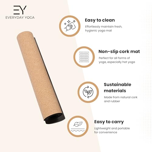 𝗘𝘃𝗲𝗿𝘆𝗱𝗮𝘆 𝗬𝗼𝗴𝗮 Mat Premium Edition, Non-Slip Exercise & Fitness Mat - Eco-Friendly, Anti-Tear, 3-5mm Thickness ...
