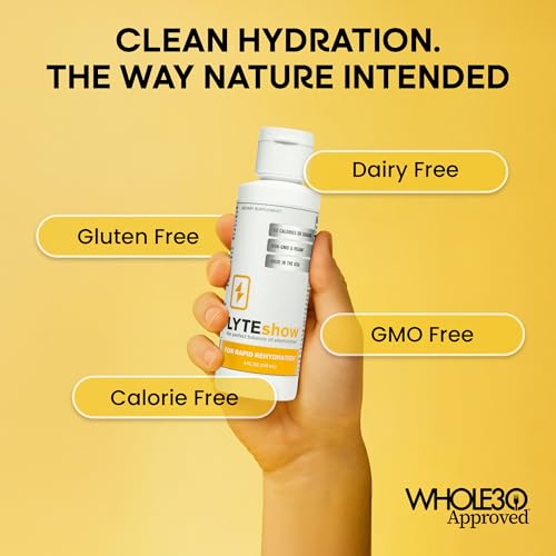 LyteShow - Electrolyte Drops for Rapid Rehydration + Digestion + Brain + Energy + Immunity | No Sugar | Trace Minerals | U...