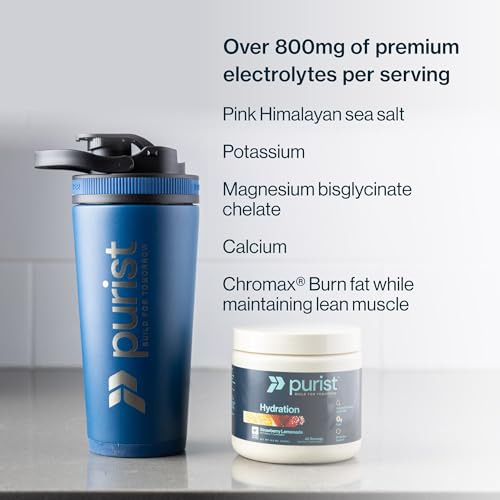 Purist Electrolyte Powder | Water Hydration with 800mg Electrolytes Sugar Free Stevia Drink Mix | Zero Artificial Ingredie...
