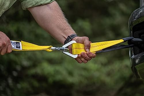 Keeper – 2” x 24” Premium Axle Tie Down Strap with D Rings - 3,333 lbs. Working Load Limit and 10,000 lbs. Break Strength,...