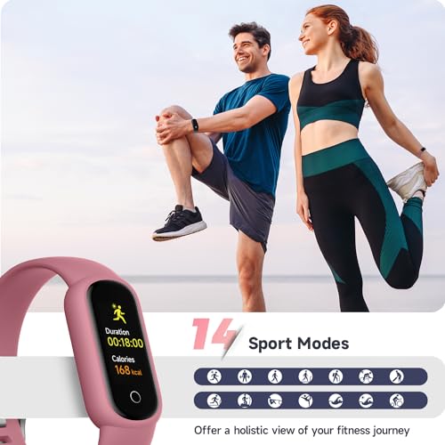 TOOBUR Fitness Tracker Watch with Heart Rate/Sleep Tracker/IP68 Waterproof, Activity Tracker with Pedometer Step Counter, ...