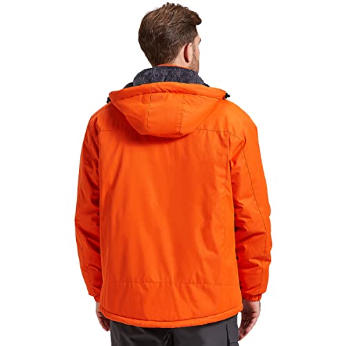 Kugnala Men's Winter Skiing Jacket Waterproof Warm Snow Fleece LiningCoat Mountain Hooded Windproof Rain Jacket S-6XL