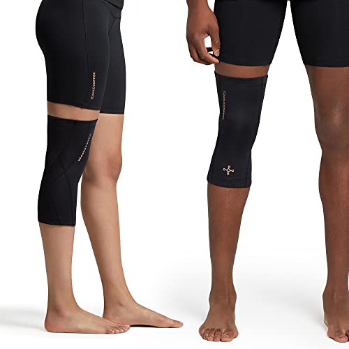 Tommie Copper Performance Compression Knee Sleeve l Knee Brace for Joint Support l Men and Women, Black - Medium