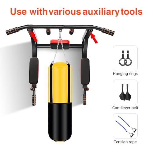 Multifunctional Wall-Mounted Pull-Up Bar – Indoor Horizontal Bar for Home Gym, Chin-Up, Punching Bag, and Exercise Equipme...