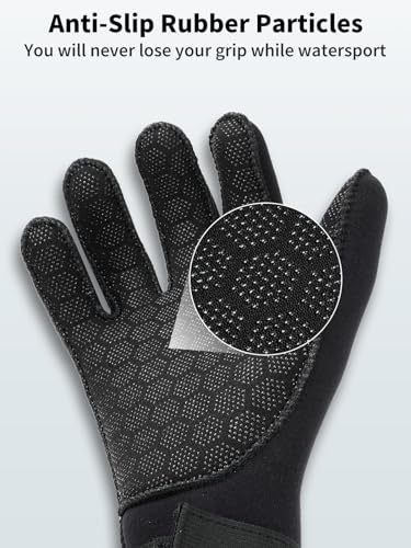 Summshall Scuba Diving Gloves, 3MM Neoprene Thermal Non-Slip Gloves for Diving, Surfing, Kayaking, Snorkeling, Sailing, Bo...